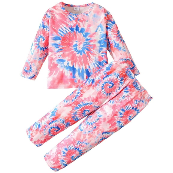 Kogui Toddler Girl Outfit Set Girls 2 Piece Outfits Long Sleeve Raglan Top and Slim Fit Pants Daily Wear Set Size 4T 5T (Pink,4-5 Years)