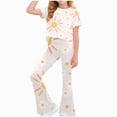 thumbnail image 1 of Kogui Toddler Girl Outfits Summer Girls Clothes Shirt + Cargo Pants Sets Summer Outfits Size 7-8 (Beige,7-8 Years), 1 of 8