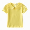 thumbnail image 1 of Kogui Toddler Girl Short Sleeve Shirts Toddler Girls T-Shirt Short Sleeve Shirt Print Cute Summer Tops Tees Graphic 12 18 Months (Yellow,12-18 Months), 1 of 9