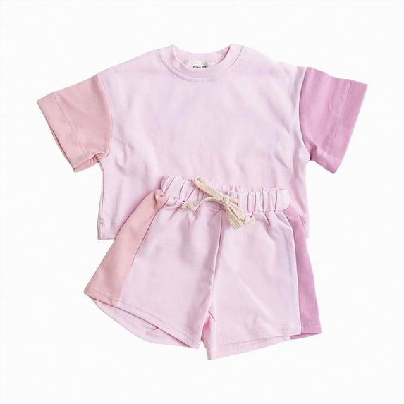 Kogui Toddler Girls Clothes Sets Kids Girl Clothes Print Sleeveless Top and Shorts Baby Girl Summer Outfits Short Set 3 6 9 12 18 24 Months 2T 3T 4T (Pink,9-12 Months)