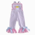 thumbnail image 1 of Kogui Toddler Girls Jumpsuits Girls Casual Sleeveless Jumpsuits Kids Wide Leg Bib Overalls Adjustable Strap Loose Romper Long Pants with Pockets 3T 4T (Purple,3-4 Years), 1 of 7