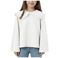 thumbnail image 1 of Kogui Toddler Girls Long Sleeve Shirt Girls and Toddlers' Long-Sleeve T-Shirts Soft Kids T Shirts Toddler Cotton Size 3T 4T (White,3-4 Years), 1 of 4