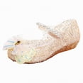 thumbnail image 1 of Kogui Toddler Girls Sandals Girls Princess Jelly Flats - Sparkly Dress Up Sandals for Cosplay & Parties Lightweight Ballet Heels for Kids Size 12 (Yellow,Little Kids 12), 1 of 5
