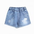 thumbnail image 1 of Kogui Toddler Jeans Girls Girls Cuffed Jean Shorts Stretch Denim with Pockets Mid To High Rise Waist 3T 4T (White,3-4 Years), 1 of 4