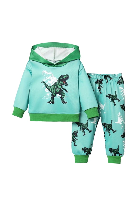 Toddler Outfits for Boys Boys Clothes Sweatsuit Winter Clothes Pants Set Boys Outfits Pullover Hoodies Size 2T 3T (Green,2-3 Years)