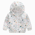 thumbnail image 1 of Kogui Toddler Rain Jacket Baby Girls Sunscreen Jacket Cartoon Print Hooded Nylon Windbreaker Lightweight Zipper Coat for Toddler Sizes 12M-5Y (Green,4-5 Years), 1 of 3