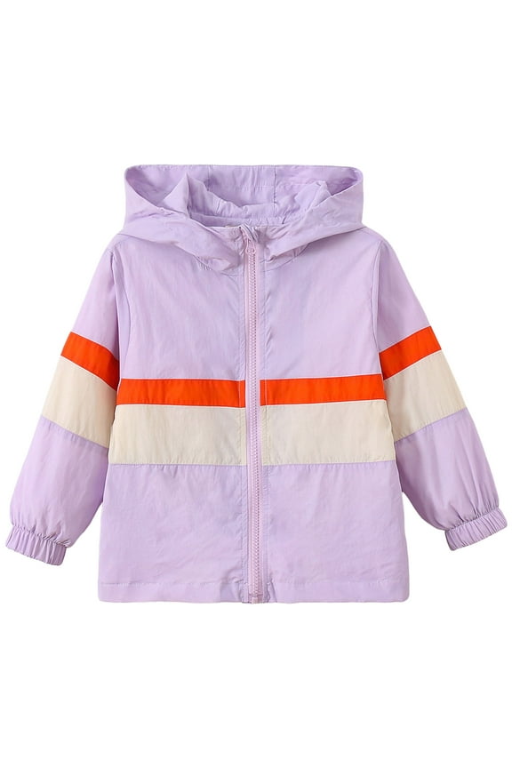 Toddler Rain Jacket Boys Kids Rain Jackets Waterproof with Hood Lightweight Rain Coats for Girls Boys Size 4T 5T (Purple,4-5 Years)