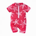 thumbnail image 1 of Kogui Toddler Rash Guard Boy Boys One Piece Rash Guard Swimsuit Kid Water Sport Swimsuit UPF 50+ Sun Protection Bathing Suits 6 12 Months (Red,6-12 Months), 1 of 4