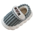thumbnail image 1 of Kogui Toddler Slippers for Boys Unisex Big Kids Little Kids Slippers Socks Artificial Woolen Slippers with Non-slip Rubber Sole for Big Boys Girls Little Boys Girls Size 11.5 (Grey,Little Kids 11.5), 1 of 5