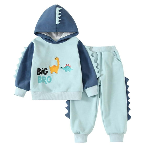 Kogui Toddler Sweatsuit Toddler Boy Clothes Long Sleeve Hoodie Sweatsuits Tops and Pants 2Pcs Boys Fall Winter Outfits Set 2T 3T (Blue,2-3 Years)