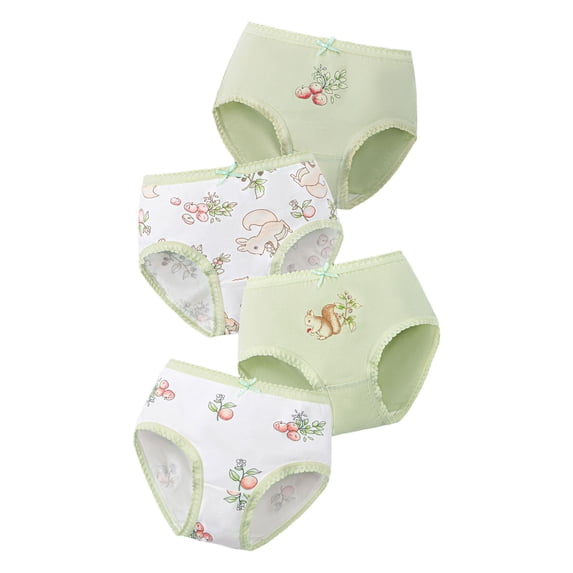 Kogui Toddler Training Underwear Girls Baby Bloomers Diaper Cover for Toddler Girls Soft Cotton Shorts Toddler Undies 3 Pack,Size 2T 3T(Green,1-2 Years)