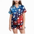 thumbnail image 1 of Kogui Tween Pajamas Girls Pajamas Summer Short Sleeve PJs Set Soft Sleepwear Trendy 2 Piece Loungwear for Big Kids Size 10-11 (Sky Blue,10-11 Years), 1 of 5