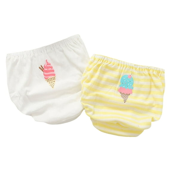 Kogui Underwear for Girls Soft Underwear Toddler Girls'Briefs Soft Undies Panties 3 Pack,Size 2T 3T(Yellow,140)