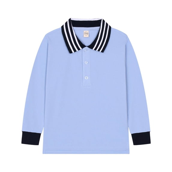 Kogui Uniform Shirts for Boys Long Sleeve Polo Shirts for Boys Kids School Uniform Shirts Boys Casual Button-Down Tshirts Size 12-13 (Pink,12-13 Years)