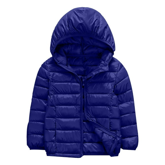 Kogui Winter Coats for Girls Girls' Ultra Lightweight Packable Down Puffer Jacket Coat Size 8-9 (Dark Blue,8-9 Years)