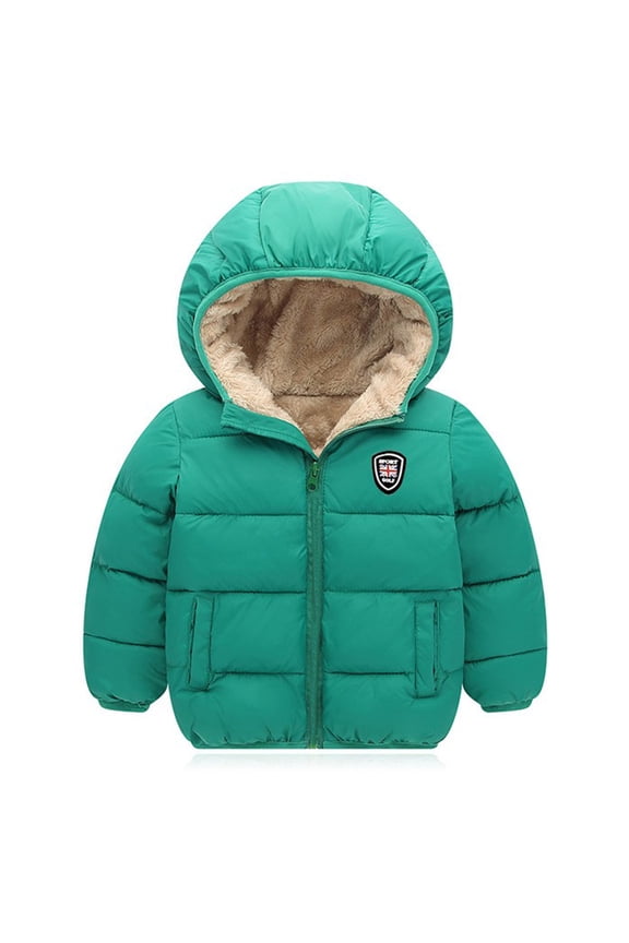 Winter Coats for Kids Girls Winter Coats Heavyweight Mediun Length Warm Jackets Down-like Cotton Wadding Outwear 5T 6T (Green,5-6 Years)