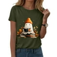 thumbnail image 1 of Kogui Women Halloween Shirt Halloween Shirts for Women Oversized Ghost Reading Books T-Shirt Cute Spooky Bookish Short Sleeve Tee Tops (AG,XL), 1 of 5
