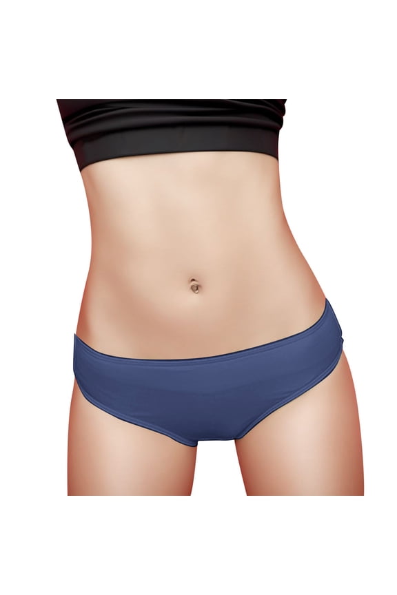 Women's Bathing Suit Bottoms Full Coverage Ruched Bikini Tankini Bottom Swimsuit Brief (Blue,L)