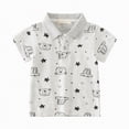 thumbnail image 1 of Kogui Youth Polo Shirt Toddler Golf Polo Shirt Kids Tennis Short Sleeve Collar Tshirt Baby Girls Boys Classic Button Down Uniform Tops 3T 4T (Grey,3-4 Years), 1 of 7