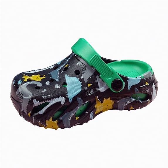 Kogui Youth Slippers Slippers for Kids Shower Slippers Bathroom Pool Sandals Boys Girls Comfy Thick Sole Slippers Summer Non-Slip Beach Shoes Size 13.5 (Green,Big Kids 13.5)