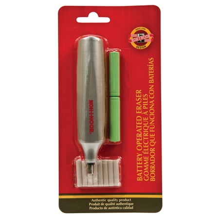Koh-I-Noor Battery-Operated Eraser, 5 Refill Erasers & Batteries, 1 Set/Each