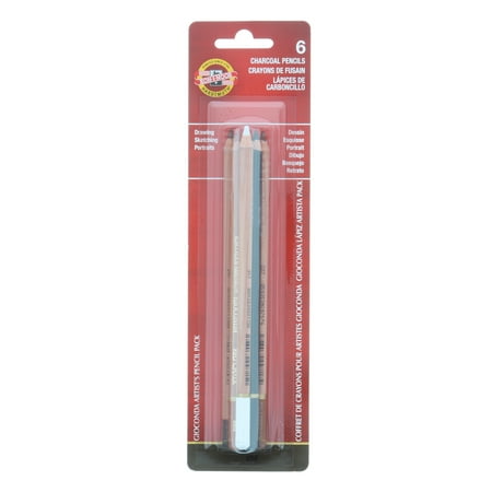 Koh-I-Noor Gioconda Charcoal Pencil Set, 6-Pieces