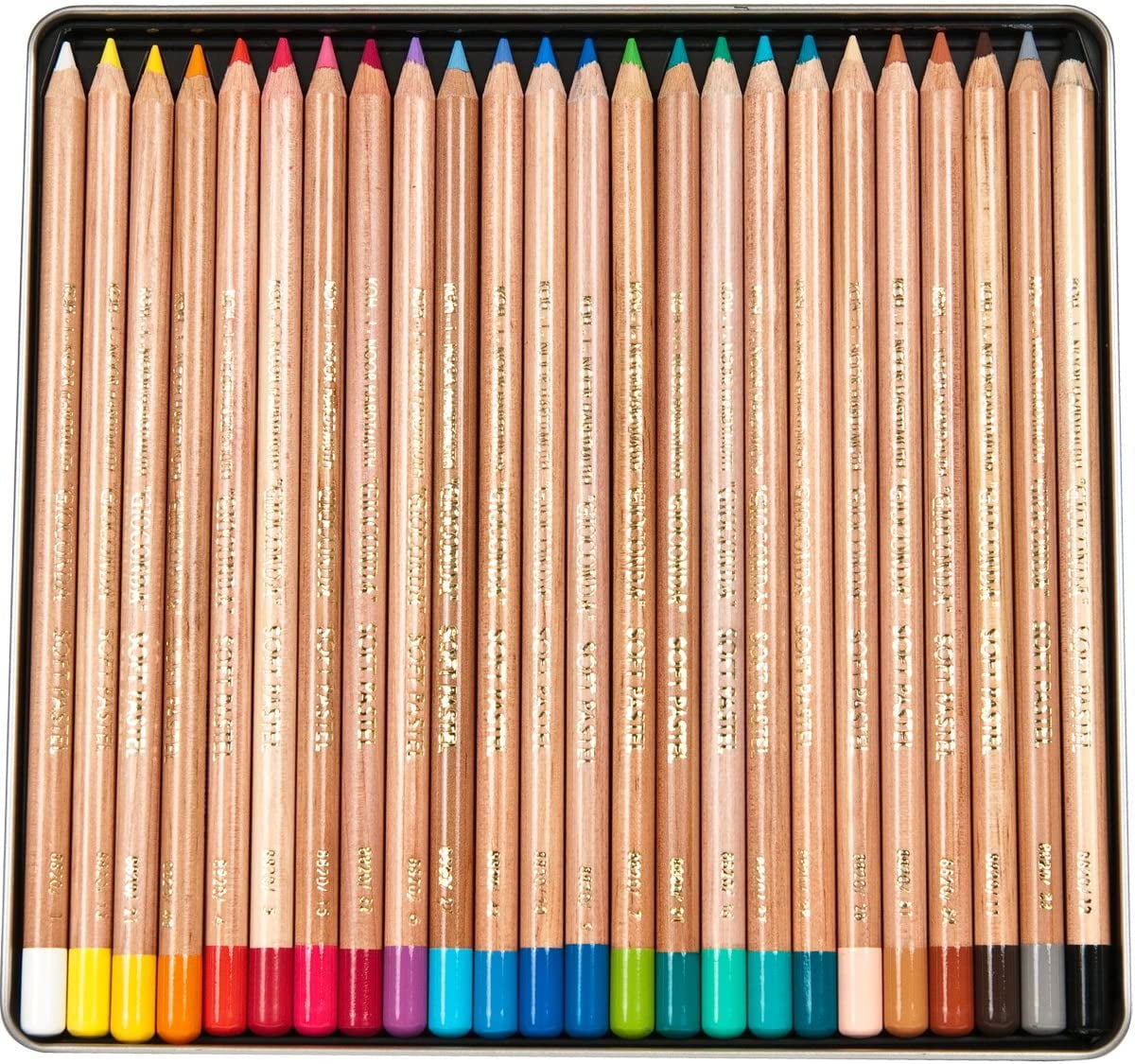 Koh-I-Noor Gioconda Soft Pastel Pencil Set, 36/Each Packed in Tin, Assorted Colored Pencils (FA8828.36)