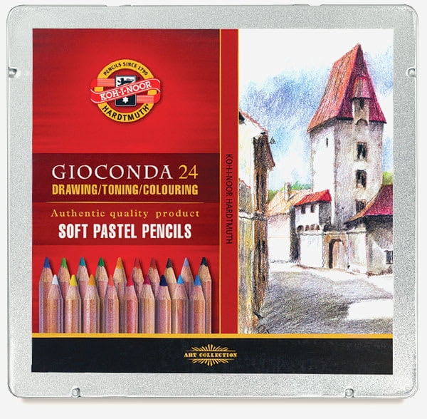 Koh-I-Noor Gioconda Soft Pastel Pencil Set - Assorted Colors, Set of 24