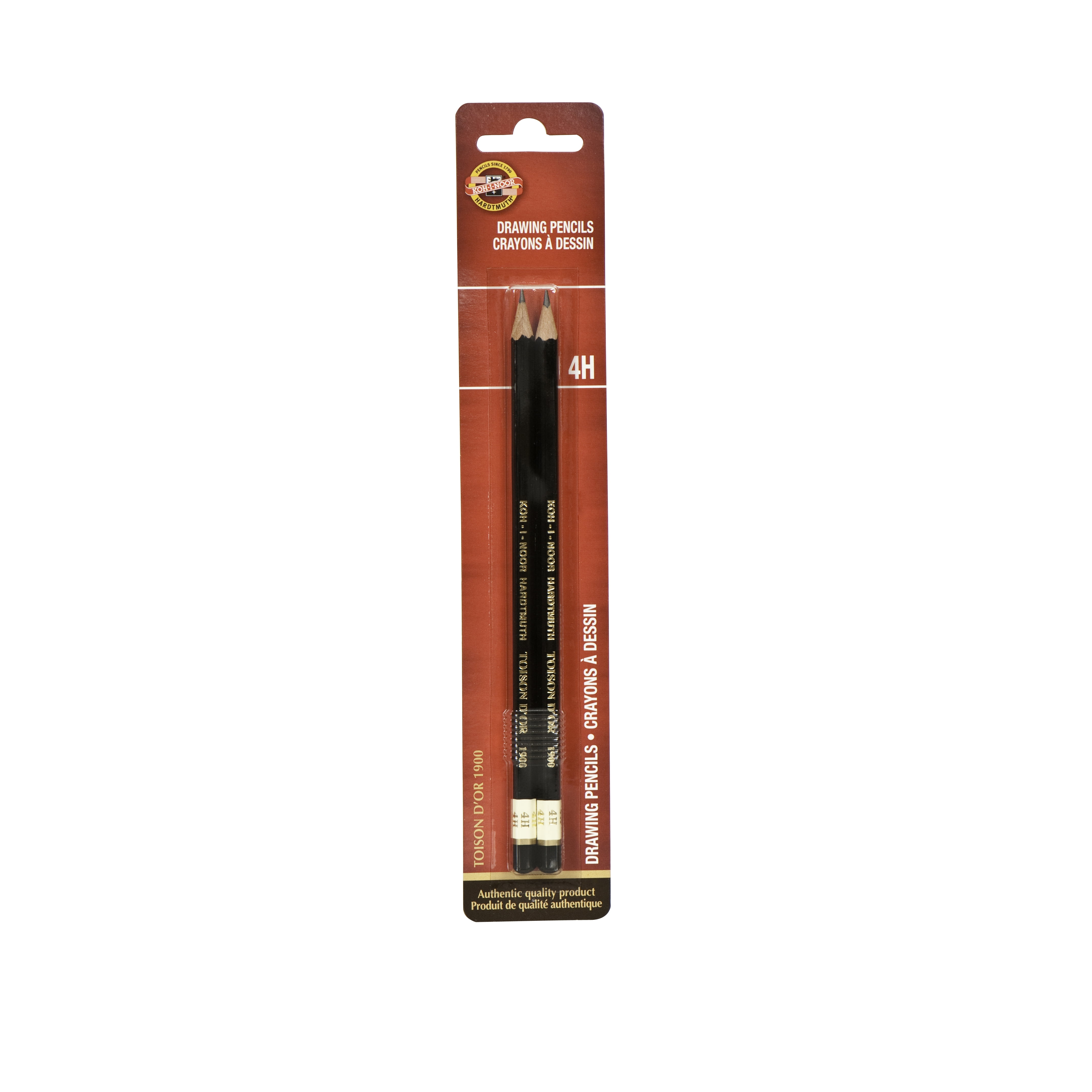 Koh-I-Noor Hardmuth Toison d'Or Artist Drawing Pencils, 4H, 2/Pkg.