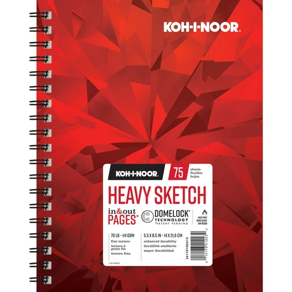 Koh-I-Noor Heavy Sketch Pad, 75 Sheets, 7" x 10"