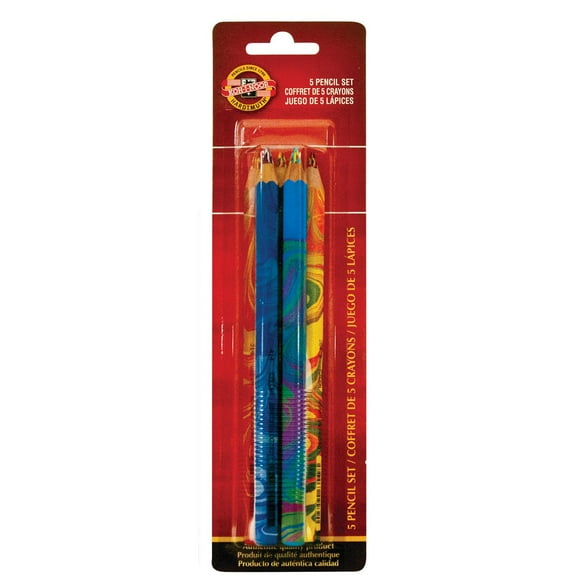 Koh-I-Noor Magic FX Artist Pencil 5pc Set. Specialty braided color pencil leads in a woodcase pencil. Great pencil for all ages