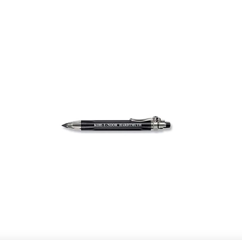 Koh-I-Noor Mechanical Lead Holder with Clip, Holds 5.6mm Lead, Black Barrel (5311CN1005PK)