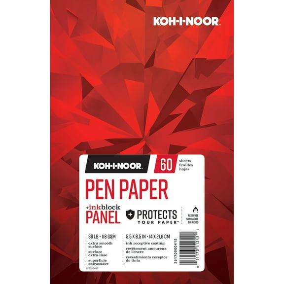 Koh-I-Noor Pen Paper Pad, 60 Sheets, 5.5in x 8.5in
