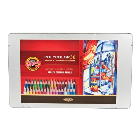 Koh-I-Noor Polycolor Artists' Colored Pencil Set, 36-Pencils
