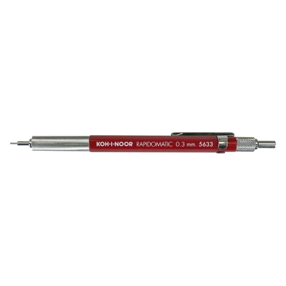 Koh-I-Noor .3mm lead Rapidomatic Mechanical Pencil, Red, 1 Each