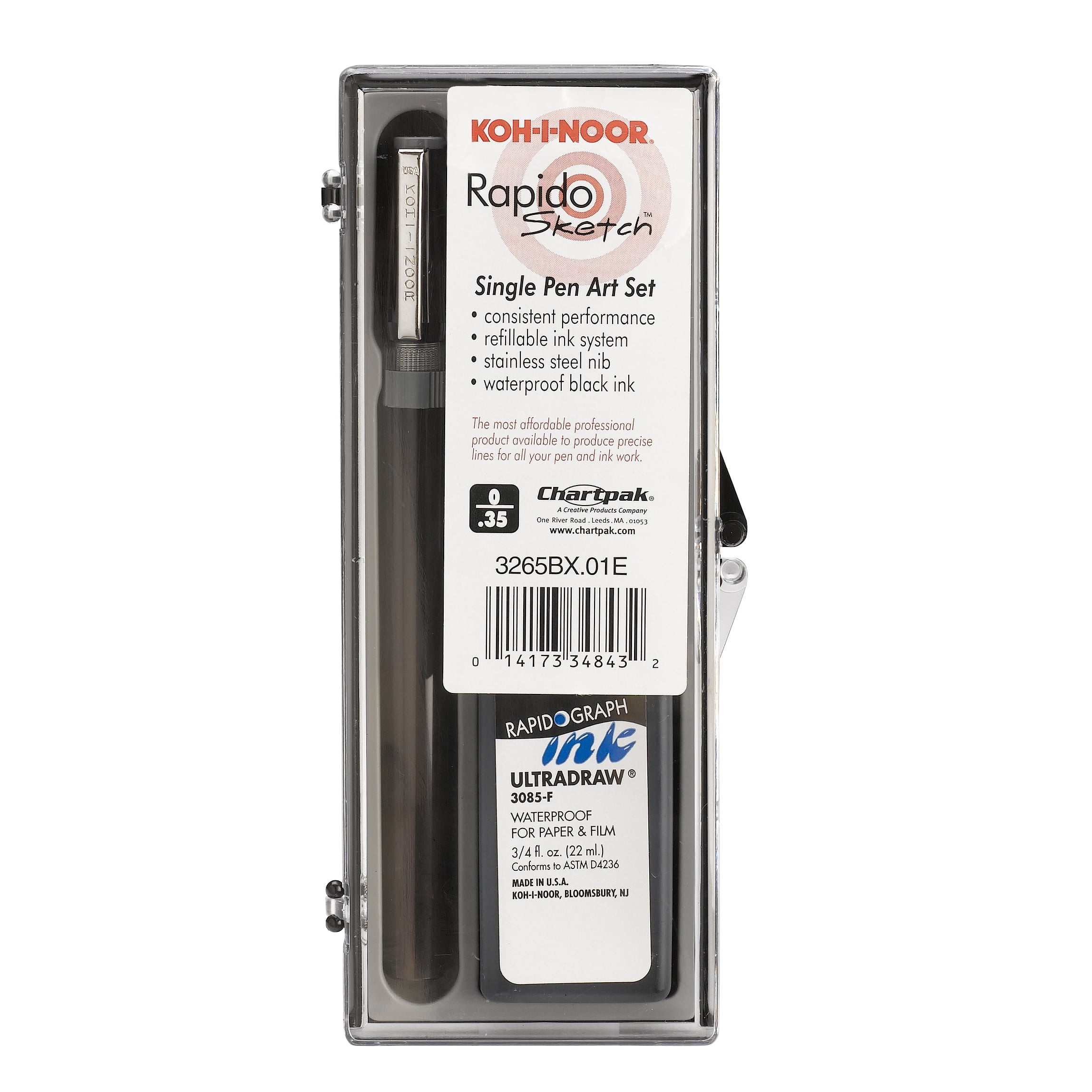 Koh-I-Noor Rapidosketch Technical Pen Kit, .35mm 