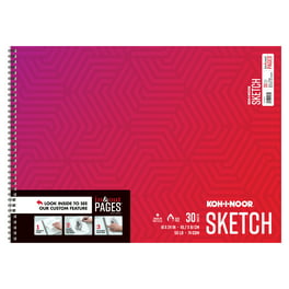 9 x 12 Spiral-Bound Mixed Media Paper Pad Sketchbook, 60 Sheets, 98 lb (160  gsm) - 2 Pack, 9” x 12” - 2 Pack - City Market