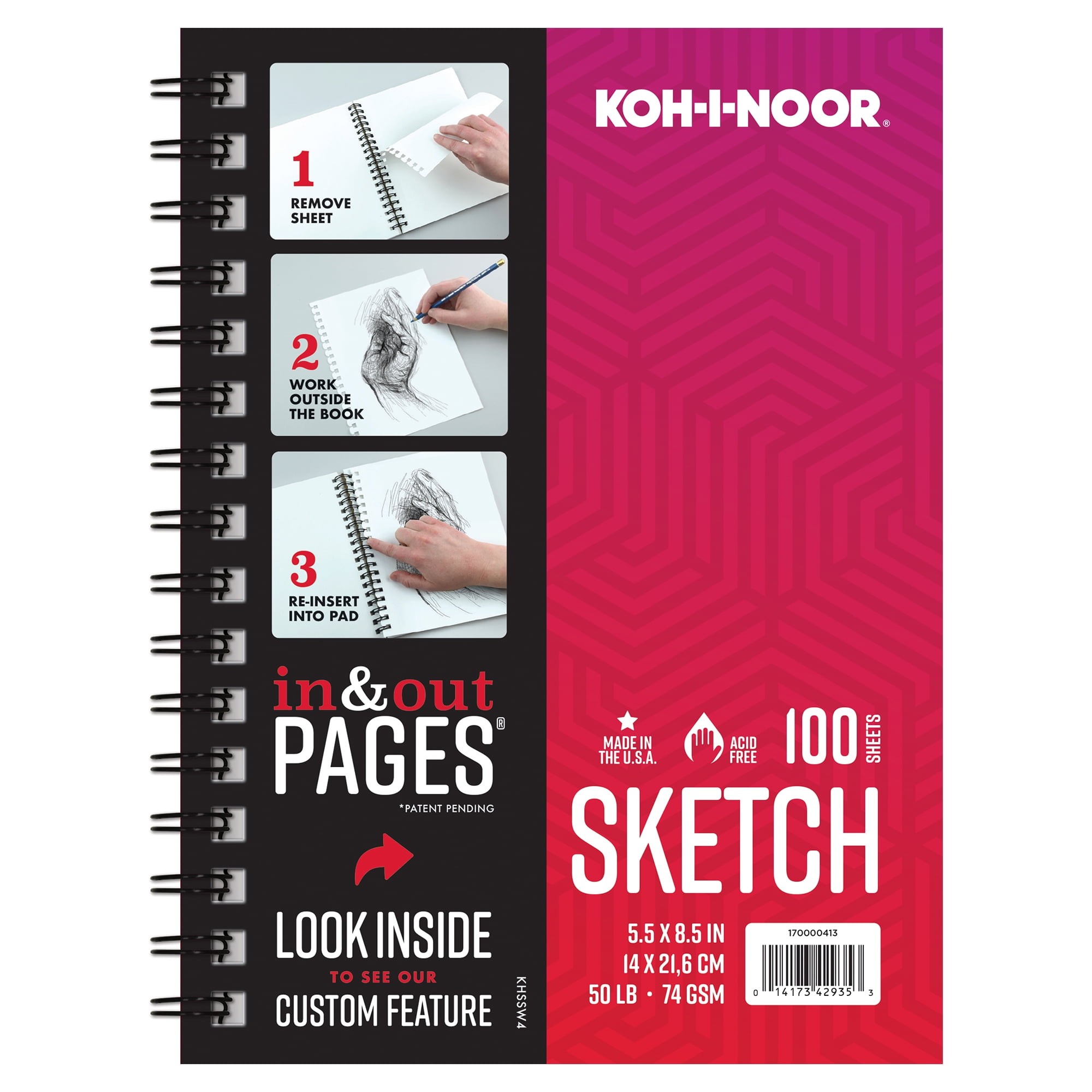 Personalized Sketch Pad for Drawing Kids, 5.5 x 8.5 Inch