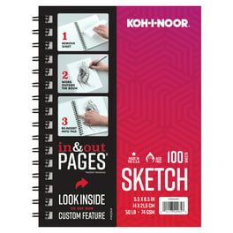 Yagol Sketchbook 9x12 inch 100 Sheets 68LB/100GSM, Sketch Pad with Spiral-Bound Art Paper for Drawing and Painting for Pencils, Charcoal, Dry Media