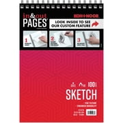 Koh I Noor Bright White Sketch Pad 9 x 12 Inches 50lb./74GSM 100 Sheets Top Wire