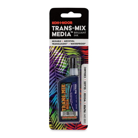 Koh-I-Noor Trans-Mix Media Brilliant Ink - 3/4 oz, Blue Violet