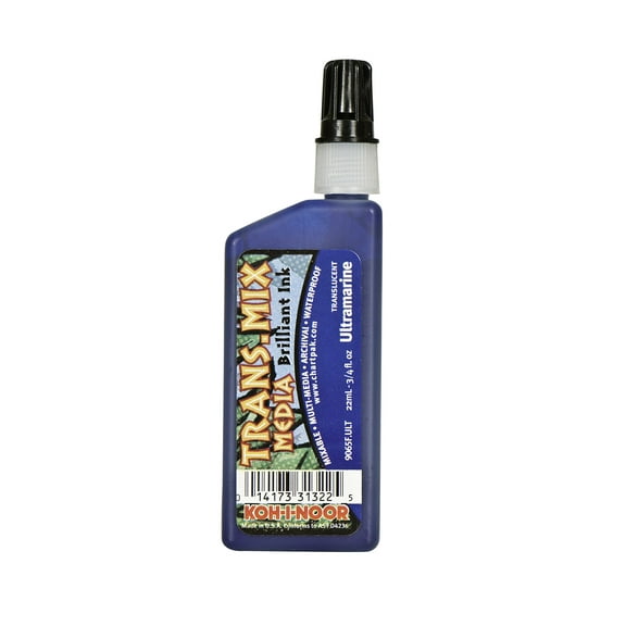 Koh-I-Noor Trans-Mix Media Brilliant Ink - 3/4 oz, Ultramarine