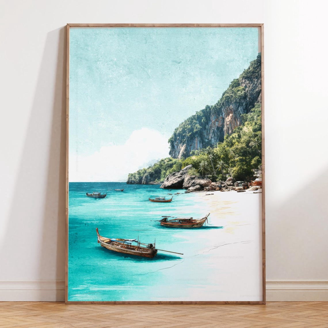 Koh Lanta Thailand Tropical Coastline Beach Scenery Print Unframed koh-lanta-thailand-tropical-coastline-beach-scenery-print-unframed