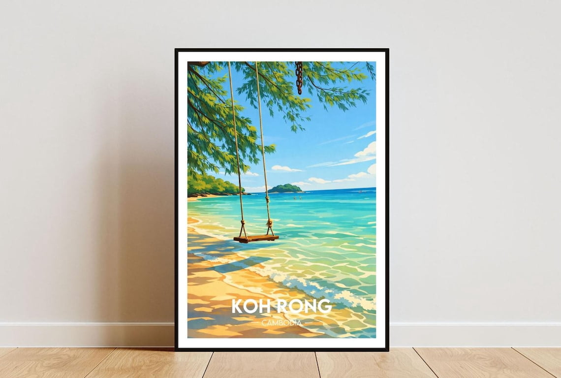 Kuh Rong Koh Rong Cambodia Travel Wall Art Print, Island Beach Decor And ...