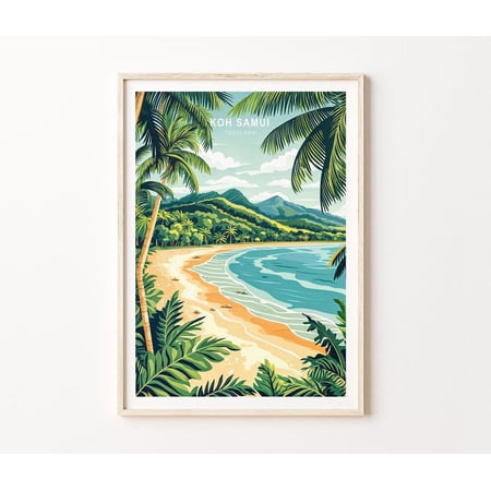 Koh Samui Thailand Coastal Travel Home Decor