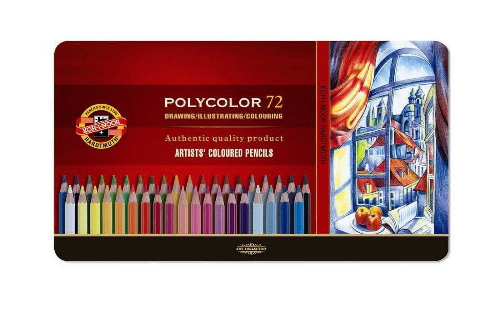 Koh-l-Noor Polycolor Assorted Colors Pencil Set (72 Count)
