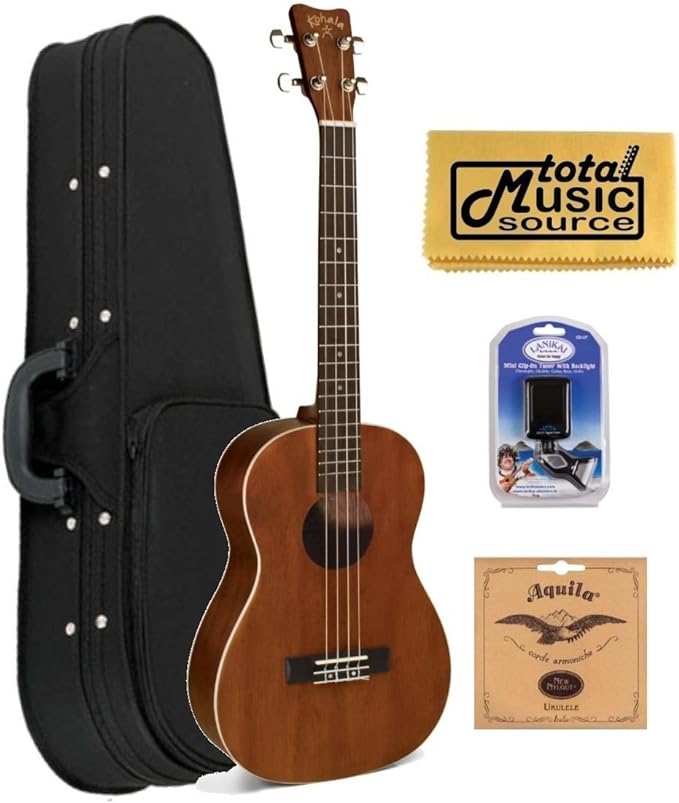 Kohala AKAMAI Concert A/E Ukulele,Case,Strings,Tuner,TMS Cloth,AK-CAE