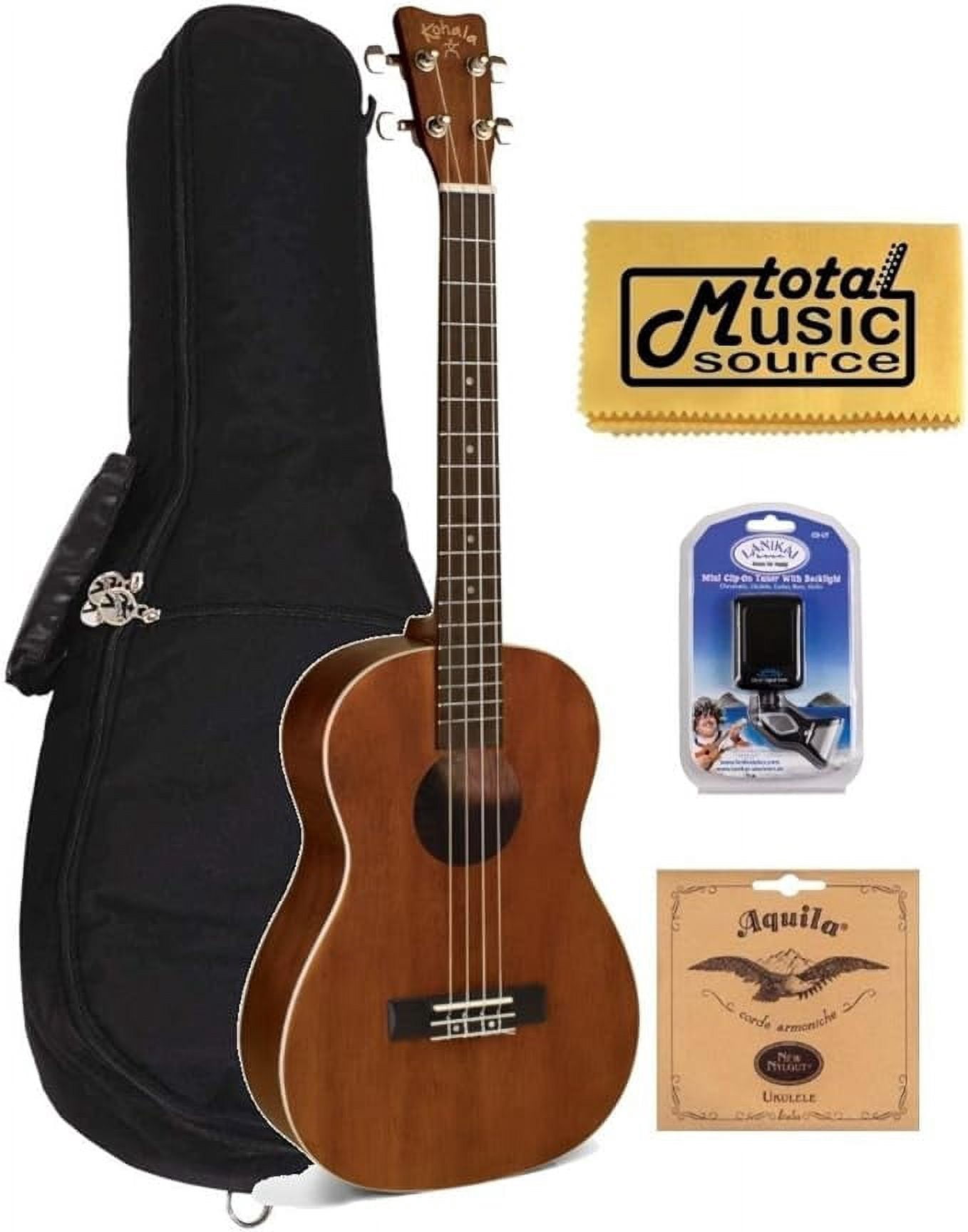 Kohala AKAMAI Concert Ukulele,Gig Bag,Tuner,Strings,TMS Polishing Cloth , AK-C