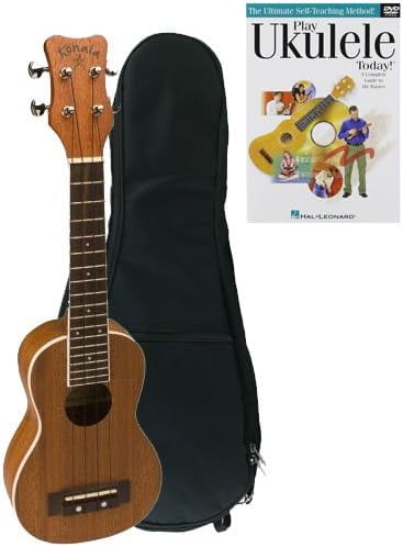 Kohala Kanikapila Series Soprano Ukulele Beginner Bundle with Instruction Book and Gig Bag