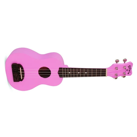 Kohala Tiki Soprano Ukulele for Beginners, Pink, 1.55 lb